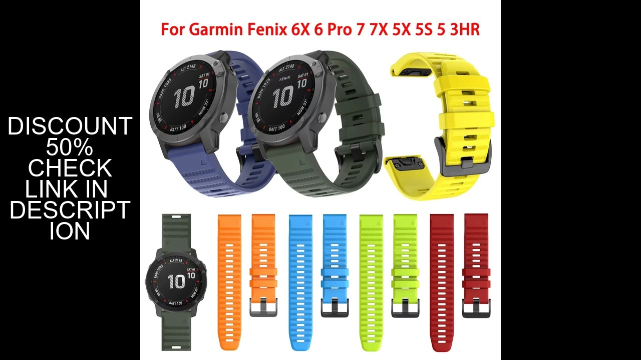 for fenix 6 Pro 7 5 Plus 22 20 26mm Strap Silicone QuickFit for Garmin fenix 6X Pro 7X 5X 6S 7S Fore