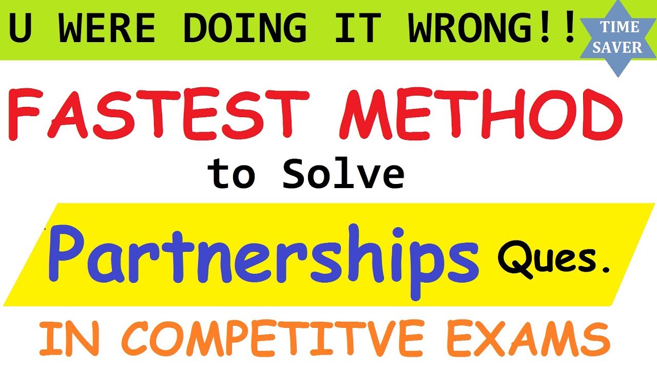 Shortcut tricks to solve Partnership Questions | Percentage | Bank Exam Quantitative Aptitude tricks