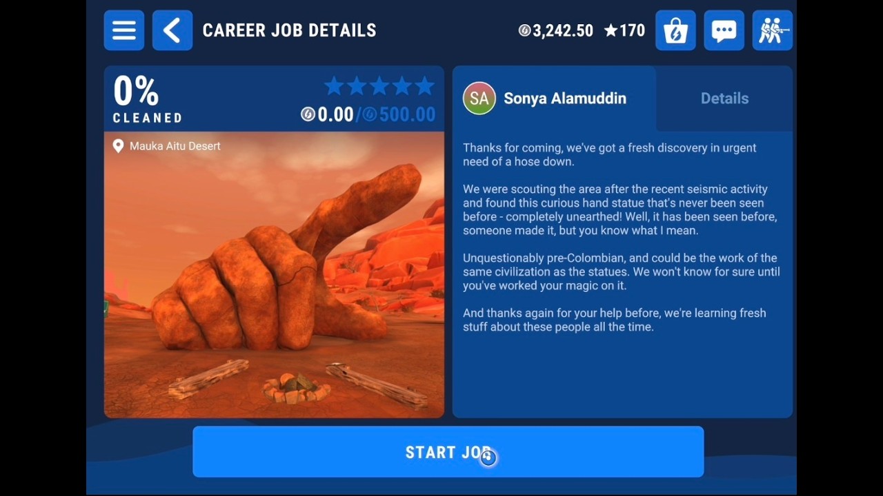 Power wash simulator, Apple Arcade cleaning the ancient monument