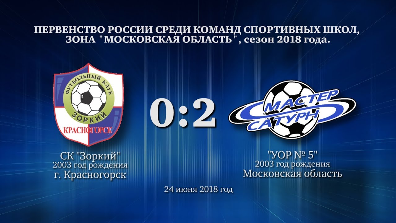 мастер сатурн фк Голы матча команды 2003 г.р. 24 июня 2018 год.