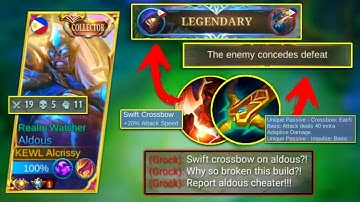 NEW ITEM SWIFT CROSSBOW FOR ALDOUS TOO BROKEN! LITERALLY OVERPOWER! ALDOUS BEST BUILD 2022 - MLBB