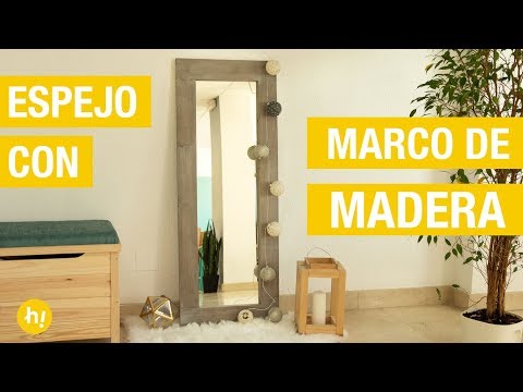 Cómo hacer un espejo de madera nórdico · Handfie DIY