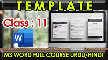 Ms Word - Template | Urdu/Hindi | Tutorial