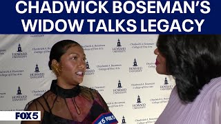 Interview with Simone Ledward Boseman during event honoring late husband Chadwick Boseman
