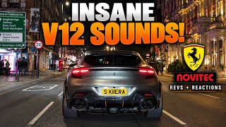 NOVITEC Ferrari PUROSANGUE WAKES UP London Streets! INSANE V12 SOUNDS, REVS & TUNNEL RUN!