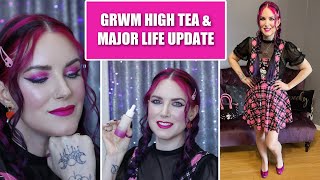 GRWM for Spooky High Tea w/ Friends & Major Life Update #indiemakeup #hoodedeyes | PHYRRA