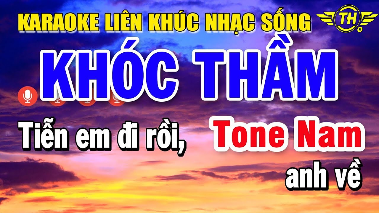 Karaoke Liên Khúc Nhạc Trữ Tình Tone Nam Siêu Hay | Tuyển Chọn Nhạc Vàng LK Khóc Thầm