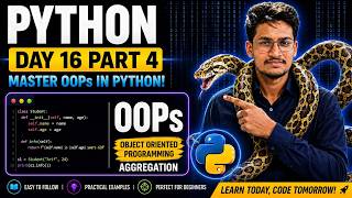 Python Day 16 (Part 4) | python OOPs ( Aggregation )full Explanation 🤩🥰 | #CodeByArif #Python