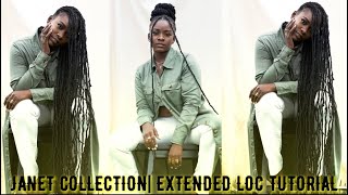 " 40 inch " DISTRESSED  EXTENDED FAUX LOCS • JANET COLLECTION 2X MAMBO NATURAL BORN LOCS TUTORIAL