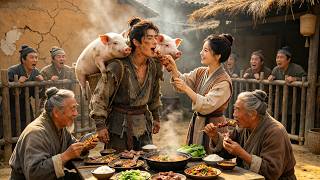 Transmigrates to famine, uses a cheat to hunt and trade—feeds his family, leads them to wealth!