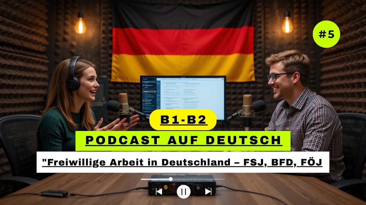 Dialoge B1-B2 | Podcast Auf Deutsch "Freiwillige Arbeit in Deutschland – FSJ, BFD, FÖJ" EP-05.