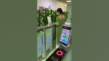 Face recognition reader with body temperature measurement - French