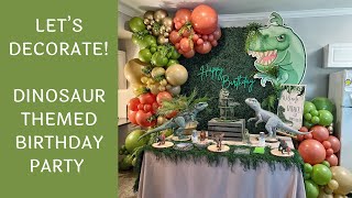 Setup With Me - My Nephew's Dinosaur Themed Birthday Party!