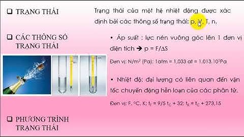 Vật Lý Đại Cương 1 |  Chương 5: Các Khái Niệm Mở Đầu Phần Nhiệt Học