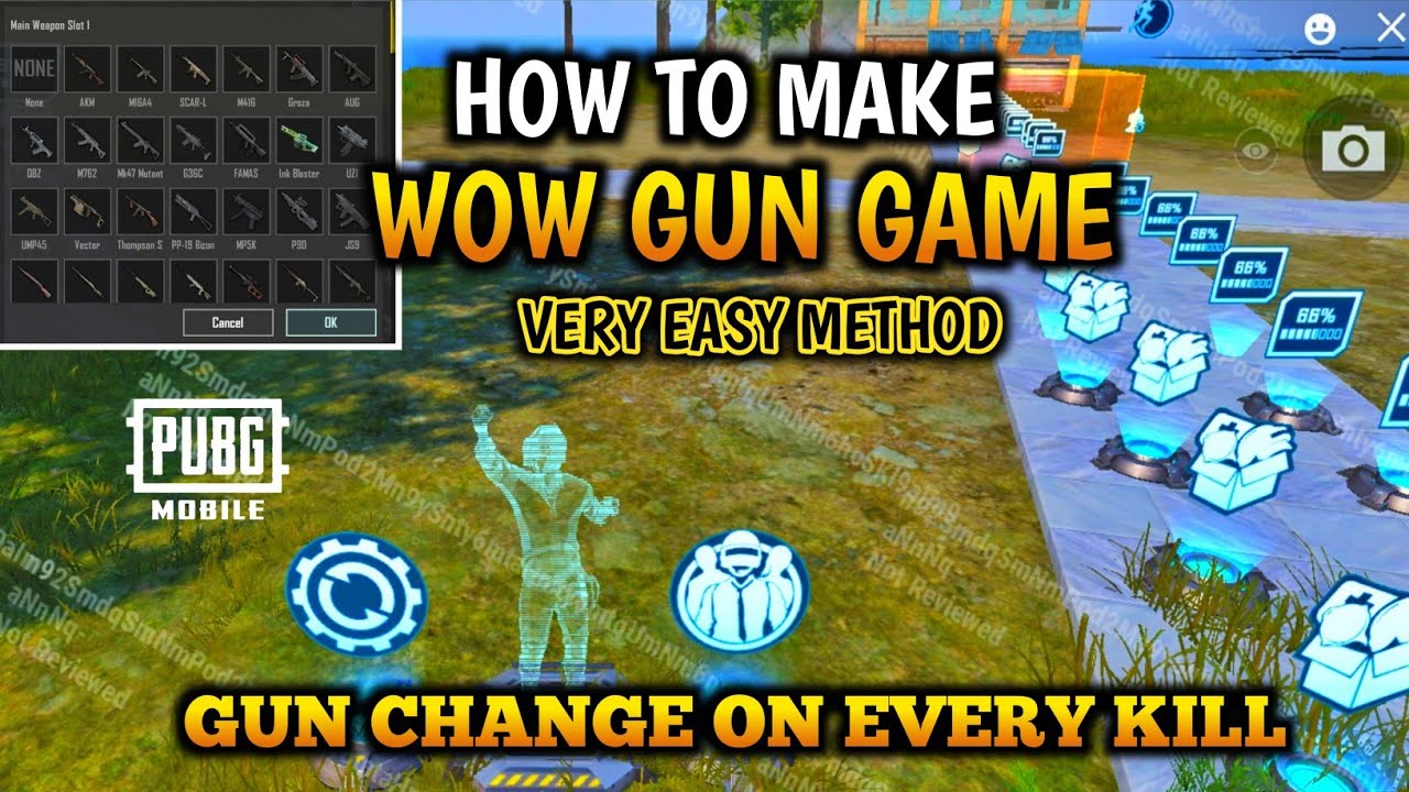 Best Gun Game wow mode in bgmi How to Make WOW Map | How to create wow map Every Kill New Gun