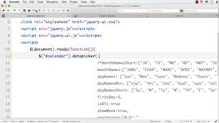 jQueryUI - Widget Datepicker 10 - Localize the Datepicker - Part 2