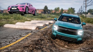 Cars vs Mud 🦶🏾 BeamNG Drive Challenge! screenshot 5