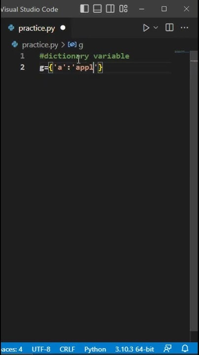 Dictionary variable ๐ง๐ฟ #python #pythonprogramming #coding #pythoncode ...