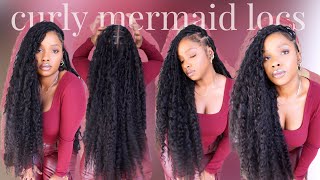 Curly Mermaid Locs | Updated Instal Method  ft bulk human hair from Ywigs