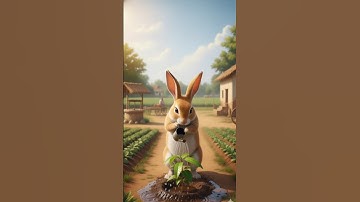 The khargosh saved the tomato plant from drying up by watering it 😭#ai #tree #save #water