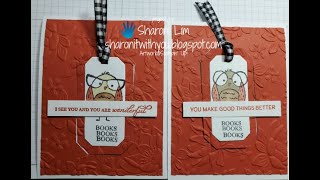 #132 VIDEO Bookmark and Layered Florals Embossing folder card