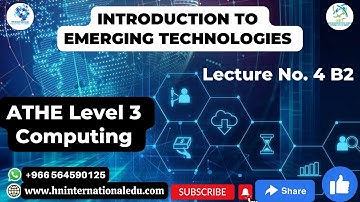 Introduction to Emerging Technologies Lecture No. 04 B2 ATHE Level 3 Computing