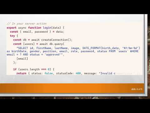 Handling POST Requests with Server Actions in Next.js and MySQL