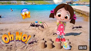 YİĞİT İLE BABASI DENİZDE KUMDAN KALE YAPTILAR KUKULİ ŞARKISI EŞLİĞİNDE COCUK VİDEOSU