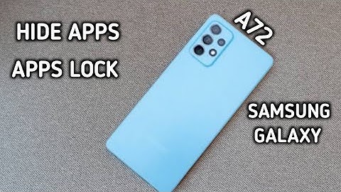 How To Hide & Apps Lock Samsung Galaxy A72 |