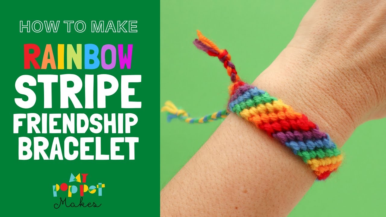 Rainbow Heart Friendship Bracelet