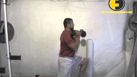 Dumbbell Lunge, Curl, Press