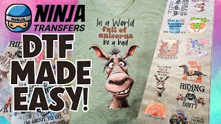 Ninja Transfers DTF Gang Sheet Review & Tutorial - Easy Peel Heat Press Method
