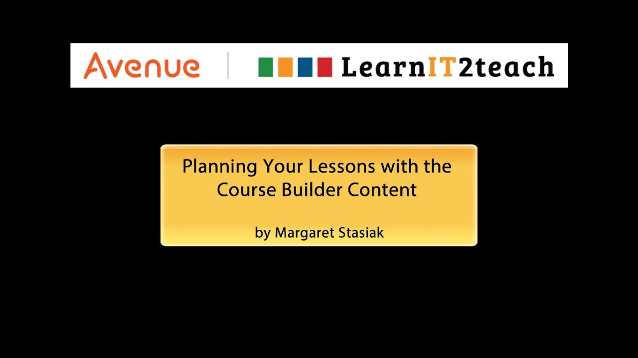 Planning Your Lessons with the Course Builder Content - YouTube