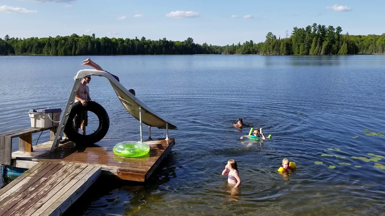 Swimming at Bow Lake 2 YouTube