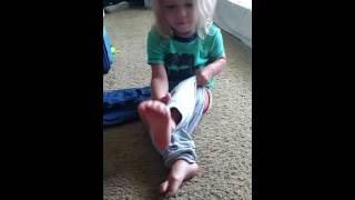 Jon-Michael dresses himself