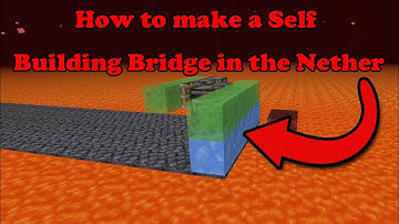 How to Make a Slef Building Bridge in the Nether | Minecraft Bedrock Edition Redstone Tutorial