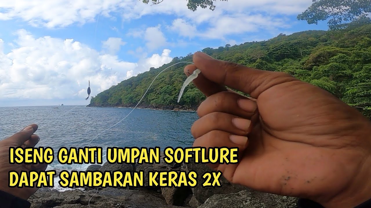Iseng ganti umpan softlure dapat sambaran keras dua kali rekomendasi umpan killer