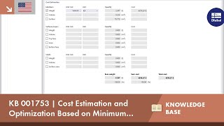 KB 001753 | Cost Estimation and Optimization Based on Minimum Cost in RFEM 6