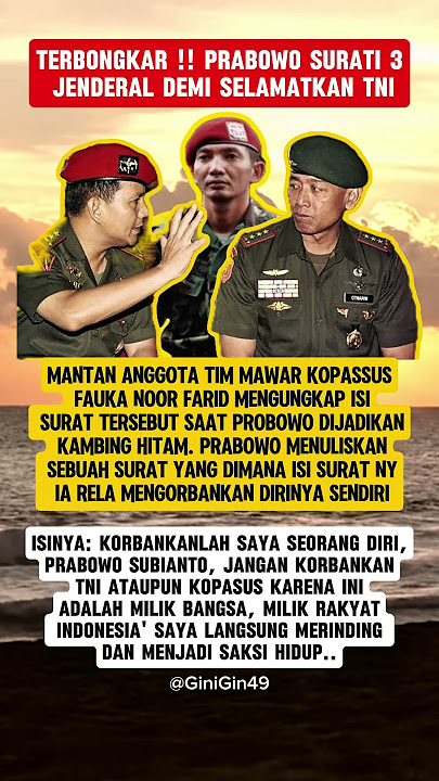 PRABOWO VS WIRANTO & 3 JENDRAL #prabowo #tni