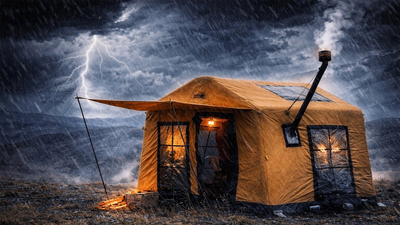 ЗАСТРЯЛИ НА ДОРОГЕ! КЕМПИНГ ПОД ДОЖДЕМ И БУРЕЙ