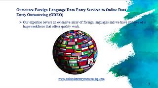 Outsource Foreign Language Data Entry, India | Online Data Entry Outsourcing (ODEO)