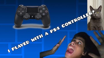 I PLAYED GEOMETRY DASH WITH A PS4 CONTROLLER? and my cat...
