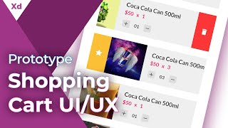 E-Commerce Shopping Cart UI UX Prototype | Adobe XD | BKreative