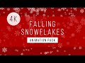 Falling Snowflake Background Animations - Stock Footage Pack