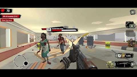 Zombie singleplayer offline shooter in polygon graphics with RPG elements