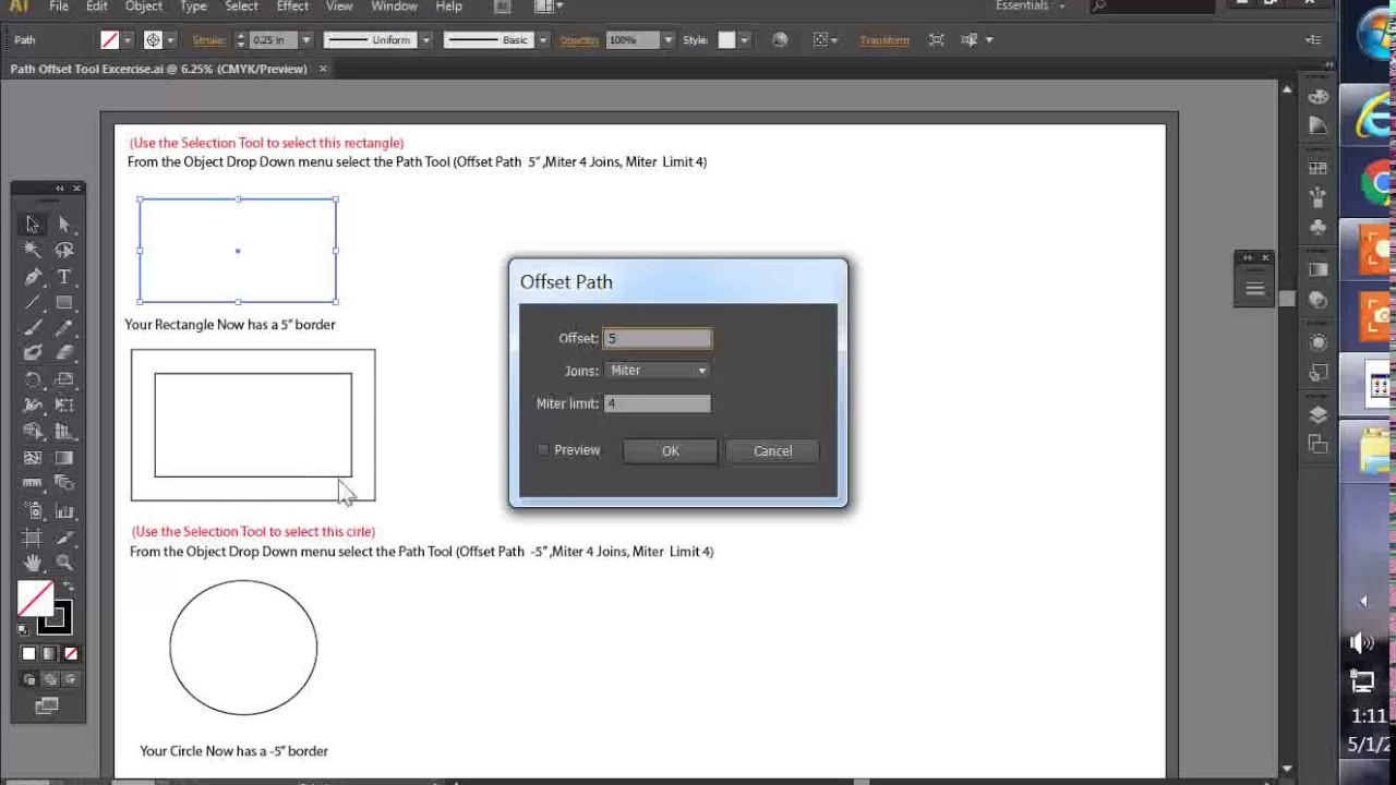 Path Offset Option For Inset Path Offset Tool Video - YouTube