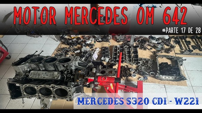 Como colocar semicarter de aceite y tapa distribución motor OM642 Mercedes  320 CDI. PARTE 19. 