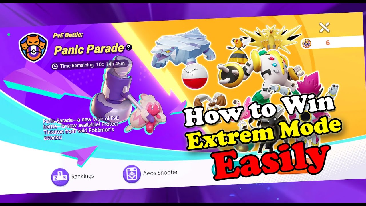 panic parade pokemon unite | EASILY Beat EXTREME Difficulty Panic Parade | Pokemon unite