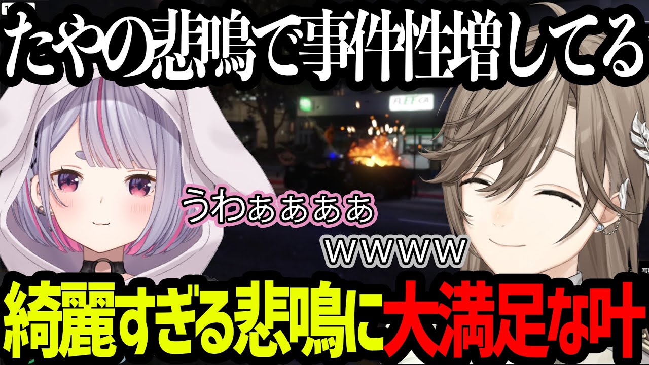 【VCR GTA2】動画内に入ったミミたやの綺麗すぎる悲鳴に大満足な叶【にじさんじ/叶/切り抜き】