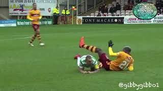 34 days and 3 red cards on challenges on Scott Brown